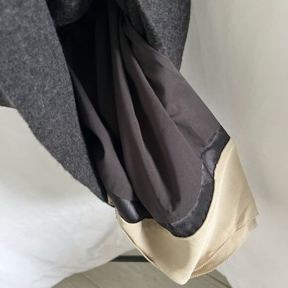 Tory Burch charcoal gray sequined wool dress with nude sheer slip lining size S - Picture 8 of 10